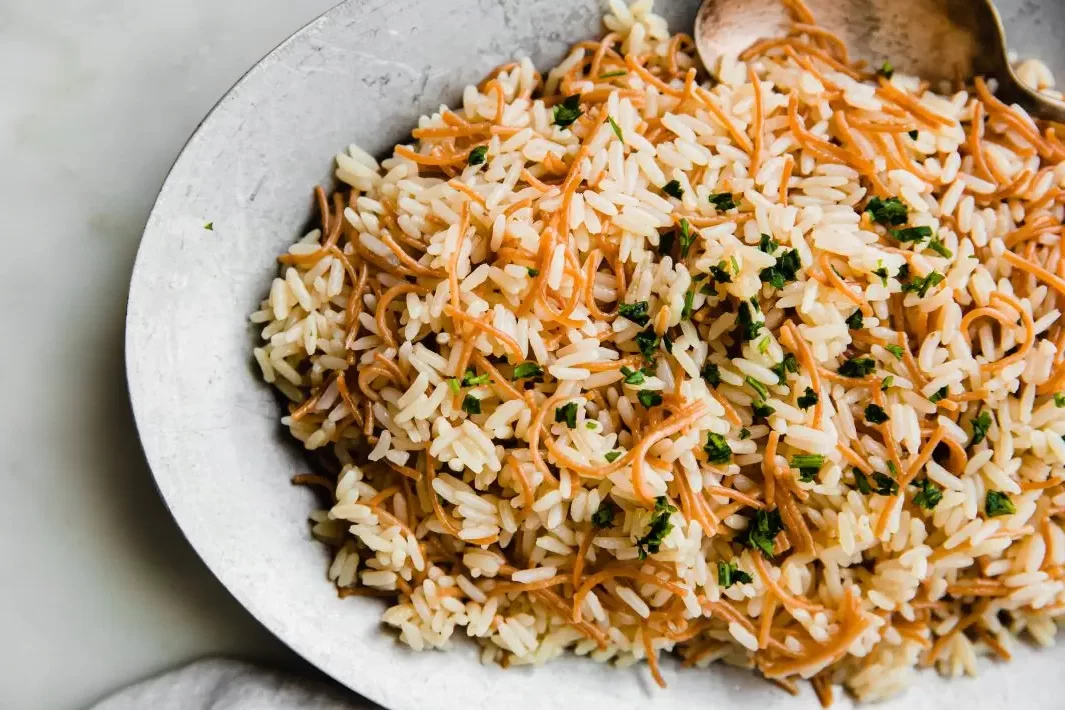 طرز تهیه پلو لبنانی (برنج لبنانی) + عکس